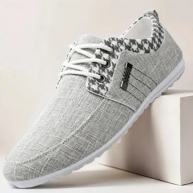 crfdpa1746106439802.webp Men's Blue Denim Slip-on Sneakers with Textured Upper - Casual, Comfortable, Ideal for Daily Wear, Travel and Relaxed Settings 2025 - Image 1